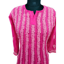 HandmadeP Chikankari Georgette ink Color Anarkali Kurti