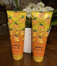 2 Pc Bath Body Works Mango Mai Tai Ultra Shea Body Cream Lotion 24 Hr Moisture