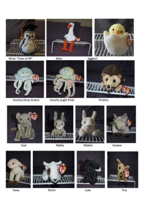 YOU PICK FROM 17 RETIRED TY BEANIE BABY'S WITH GASPORT ERROR TAG