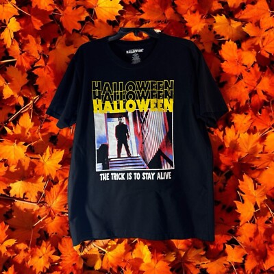HALLOWEEN T Shirt XLarge Black Trick Is To Stay Alive John Carpenter Horror Tee