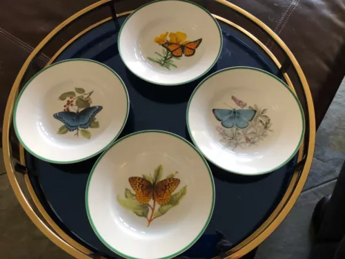 Set (4) 8” Bowls National Wildlife Federation AMERICAN BUTTERFLY 