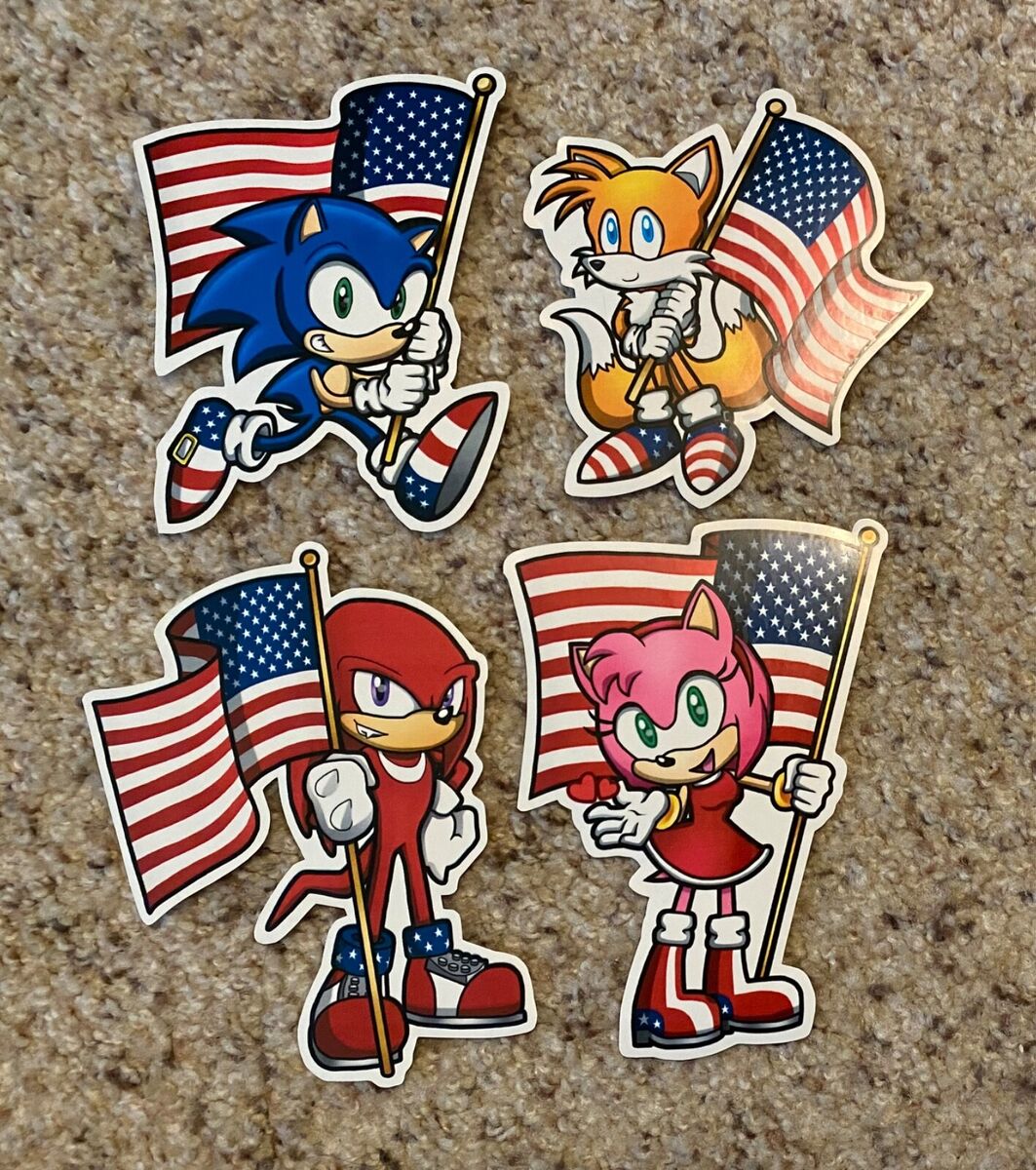 Sonic the Hedgehog Stickers classic Set 1 Fan Art Sonic SEGA 