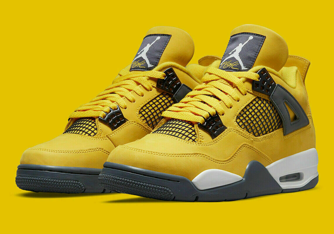 2021 Nike Air Jordan 4 IV Retro Lightning 4-14 Tour Yellow CT8527-700