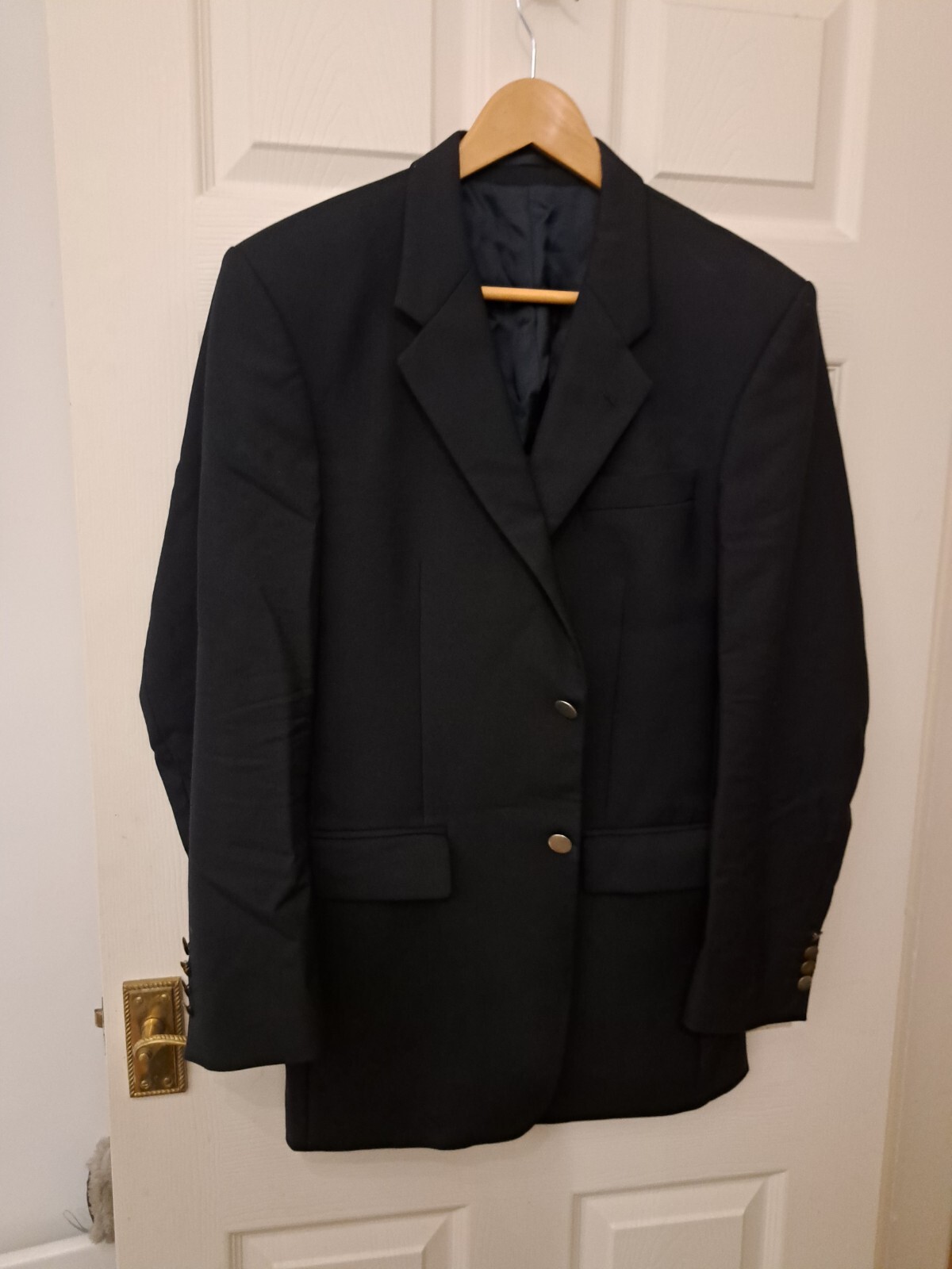 Blazer Roderick Charles blu navy UK 38 bottoni argento Savile Fila Londra lana