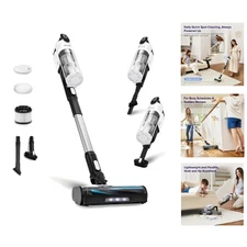 Rechargeable Cordless Stick Vacuum with Tangle-Resistant Tool - Ideal for Homes