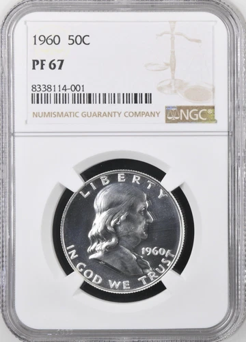 1960 Proof Franklin Half Dollar 50C NGC PF 67 BBC
