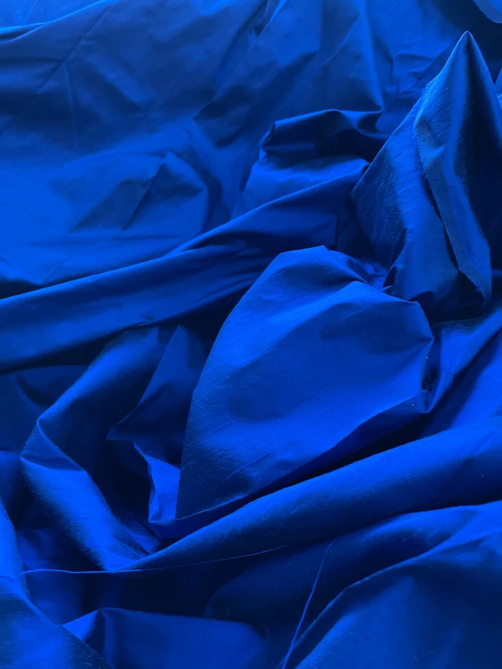 Designer Quality 100% Silk Shantung fabrics - Sapphire!!! - Image 4 of 4