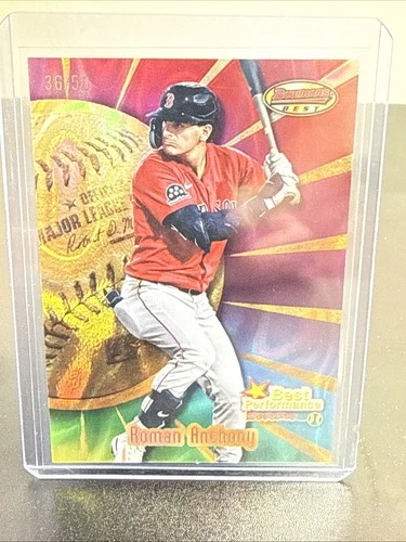 2025 Bowman's Best Roman Anthony Best Performers /50 #BP-19 Red Sox Gold Lava