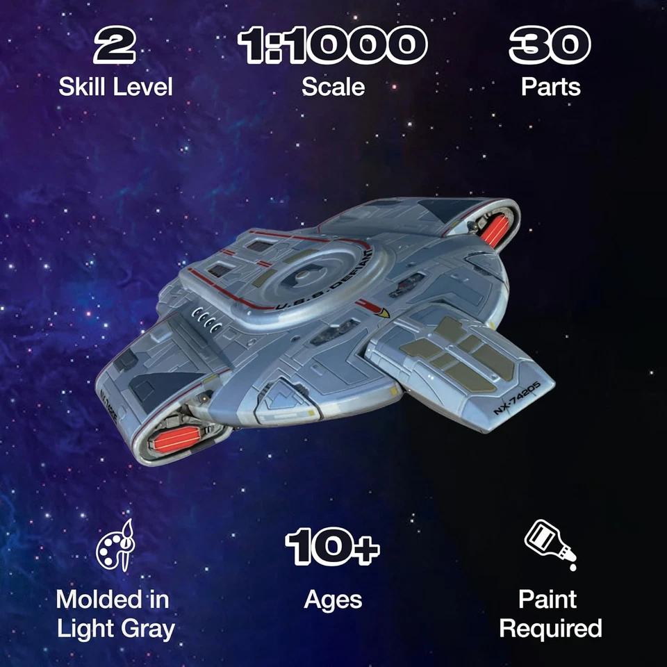 Round2 Pol952/12 1/1000 Star Trek Uss Defiant - Kit per Modellini in Plastica, p - Immagine 3 di 4