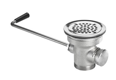 Krowne 22-204 Krowne Twist Waste Valve with 1-1/4'' Overflow Outlet w/ Cap 3-1/2''