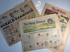 VINTAGE COMIC STRIPS 1970’s Newspaper Funnies LOT Peanuts Cartoons Animation N9