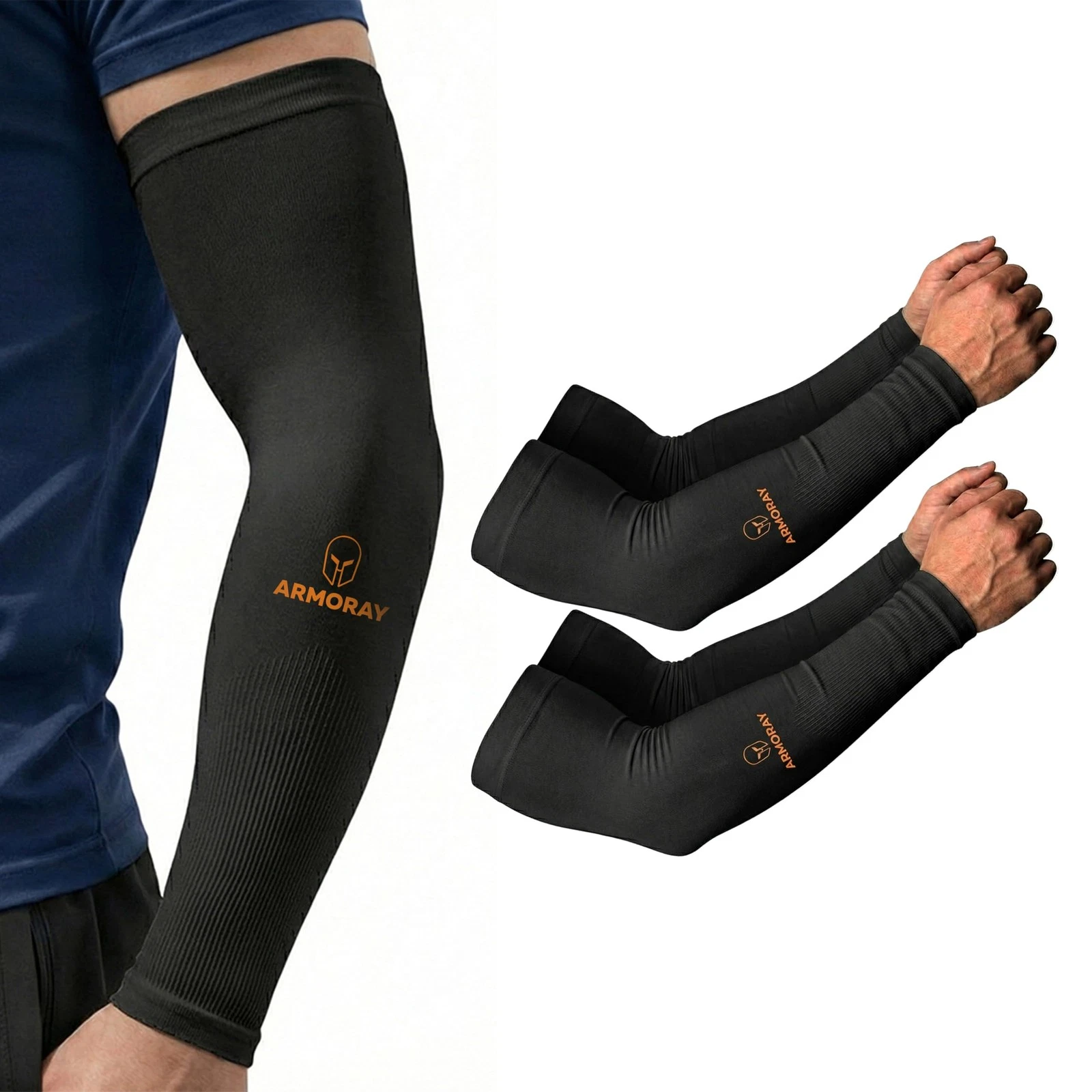 Sun Protection Arm Sleeves Cooling Compression Tattoo Cover Up For Men Women Out