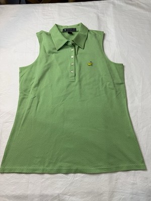 Magnolia Lane Collection Masters Womens M Sleeveless Golf Polo Shirt Green Pima