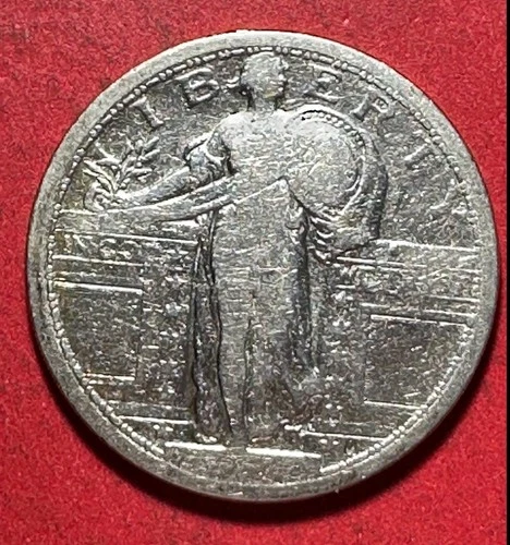 1917 Type I US Standing Liberty SILVER Quarter! "Philadelphia" Mint! Old Coin!