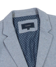 Abrigo Blazer Chaqueta Hombre 46 R 7Diamantes Azul Trabajo Puños Hacking Lana Deportivo