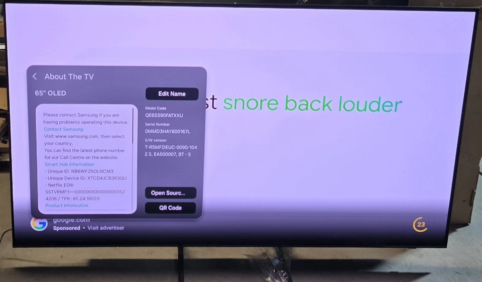 SAMSUNG S90F 65" OLED 4K Vision AI Smart TV 2025 - QE65S90F - Image 3 of 4