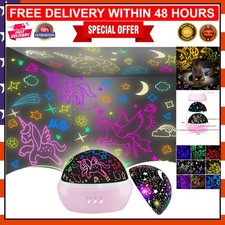 Enchanting Unicorn Night Light and Star Projector for Girls 3-10, Color Changing