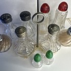 Vintage Salt And Pepper Shakers Lot Glass Irice Set Unique  — photo 4