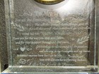 Glass Desk Clock “To My Dad” Engraved Gift w/ Box Gold Trim Quartz — photo 6
