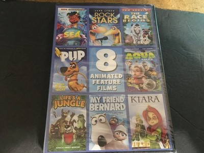 8 Animated Feature Films/ Pup, Aqua, Rock Stars,Kiara Brand New