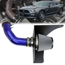 HPS Performance Blue Cold Air Intake Kit for 15-17 Ford Mustang 3.7L V6