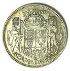 1938 50c Fifty Cents Silver Coin Canada Half Dollar KM# 36