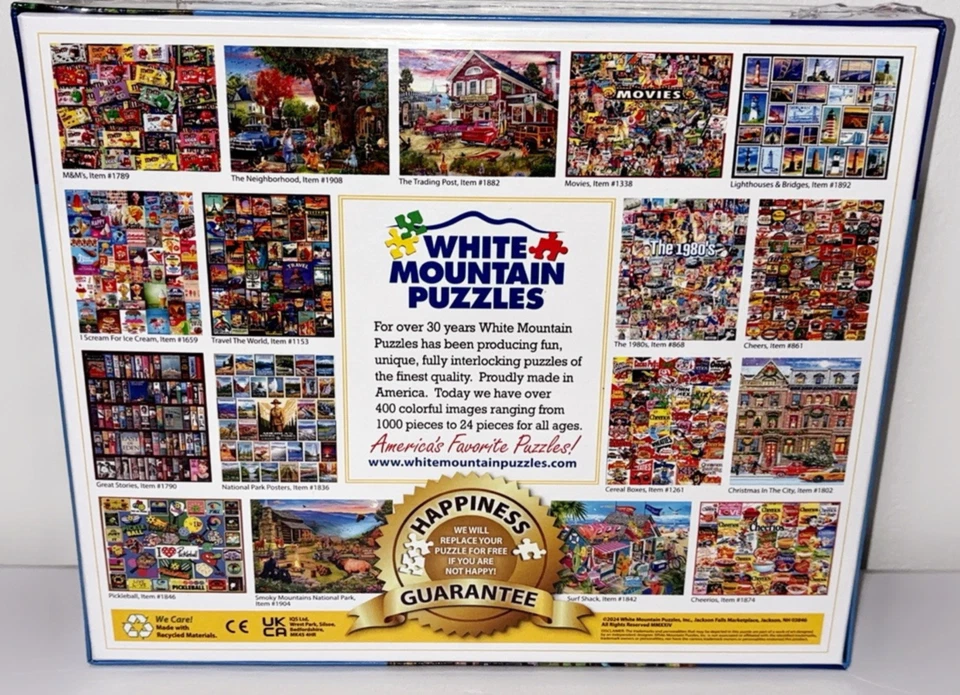 Quebra-cabeça White Mountain Dude Ranch 1000 peças peças maiores 24 x 30 novo! - Imagem 2 de 4