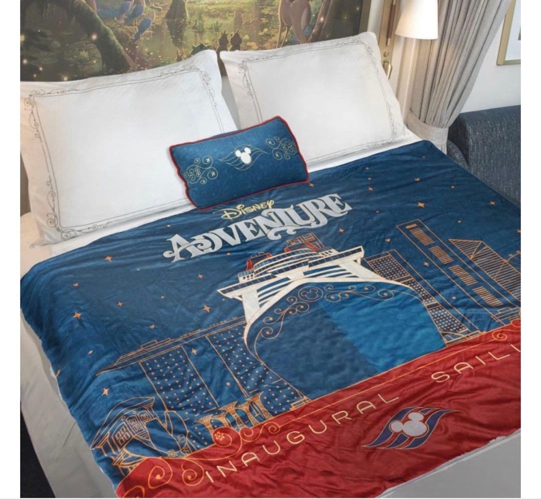 ディズニークルーズアドベンチャー　ピロー　ブランケット Limited Edition Disney Cruise Adventure Pillow & Blanket Set New
