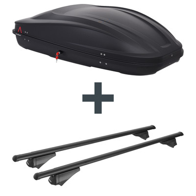 Dachbox G3 Spark 400 + Dachträger Menabo Tiger für Volvo XC60 I Typ 156 NEU Set