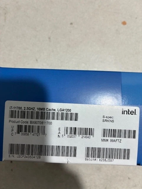 Intel Core i7-11700 Processor (4.9 GHz, 8 Cores, Socket FCLGA1200) Box  -... - Image 2 of 4