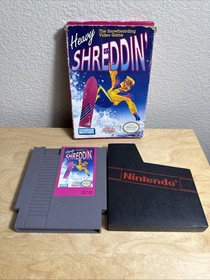 Heavy Shreddin Nintendo NES 1990 Original Box and Cartridge Snowboarding Tested