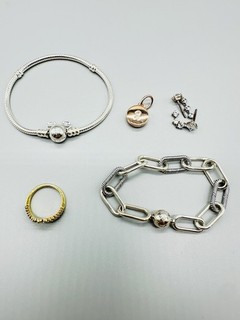 Pandora Jewelry Wholesale Lot of 5 Pandora Bracelets Ring Earrings and Pendant