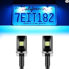 Super Bright Waterproof Black Aluminium License Plate Light, 12V Tag Screw Bolt