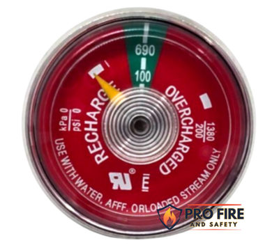 #ad Ansul Water Fire Extinguisher 100 PSI Pressure Gauge $7.75