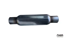 2.5" Inlet/Oulet Stainless Steel Exhaust Muffler 17" Length 4" Round Body