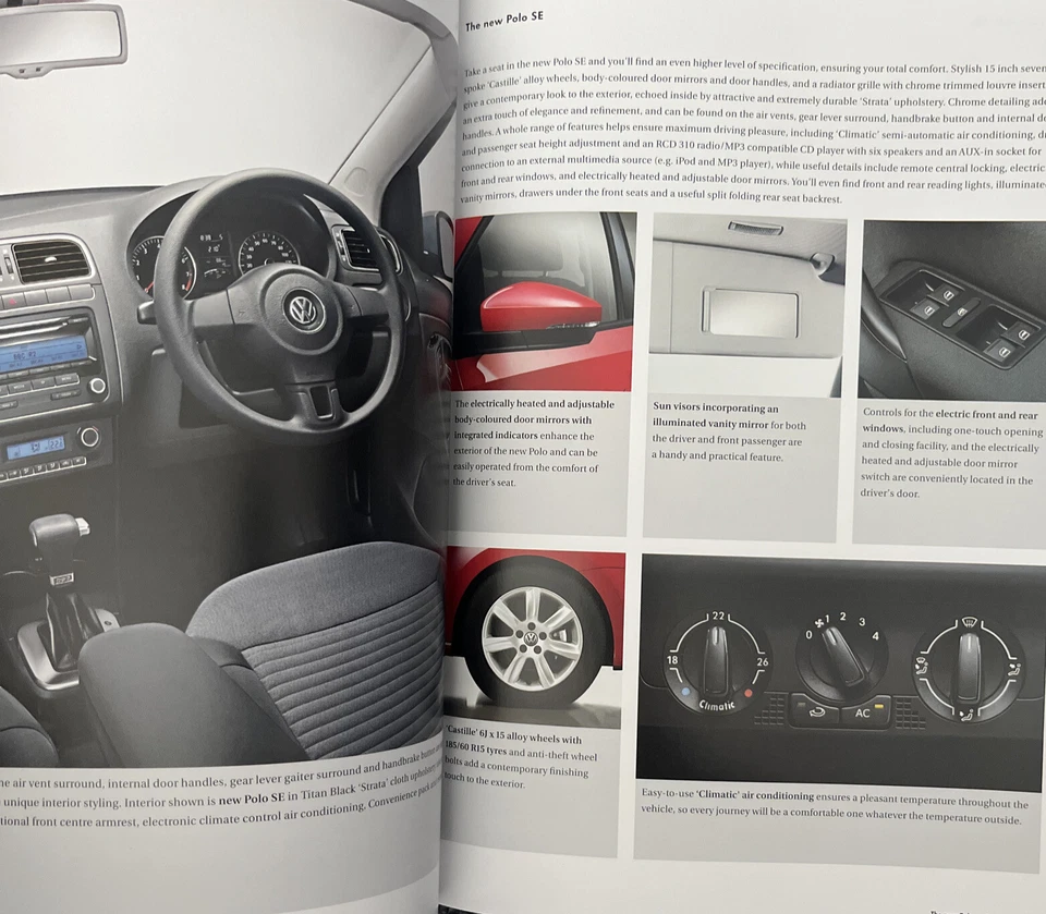 2009 VW Volkswagen Polo UK Brochure & Price List Inc S Moda SE SEL Models - Image 2 of 4
