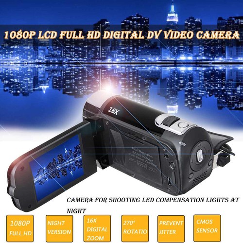 1080P HD Camcorder Digital Video Camera TFT LCD 24MP 16X Zoom DV AV Night Vision - Picture 3 of 13
