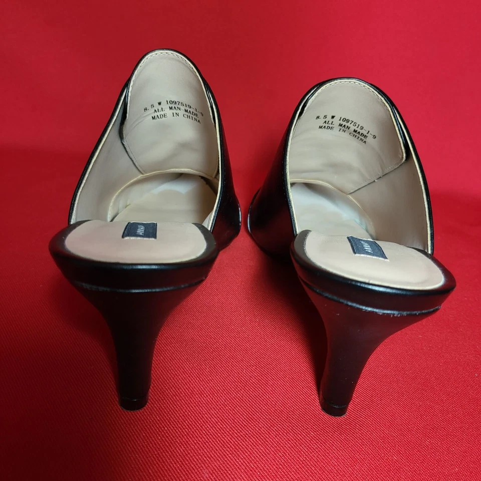 Mules de cuero sintético Oxford Array Jessie para mujer 8,5 W negro sintético Foto 4 de 4