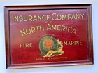Vintage Antique Wooden Trade Sign Hand painted Insurance Sign FREE Shipping