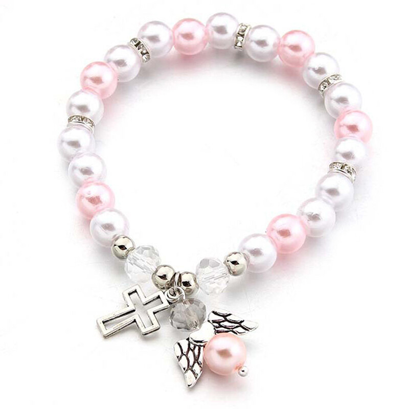 Baby Shower Favor Christening Bracelet Angel Baby Shower Girl Boy Baptism Gift) eBay