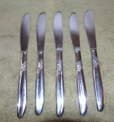 Pc Montgomery Ward MWCO Grape Stainless DINNER KNIFE Flatware Japan