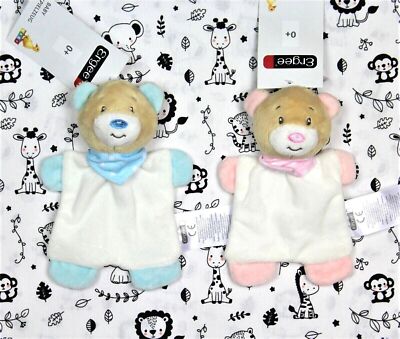 Kik Ergee TEDDY BÄR Schmusetuch mit Knistereffekt Kuscheltuch Schnuffeltuch