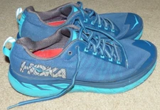 Hoka One Challenger ATR 4 PBLB Teal Navy Blue Running Shoes Women's Size 9.5