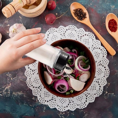 200ml Clear Plastic Spice Jar Plastic Spice Containers Seasoning Bottle BBQ - Picture 9 of 14