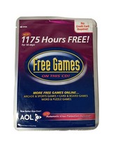 VINTAGE Collectible AOL 1175 Hours For 50 Days  FREE GAMES  CDROM PC Ad Disc