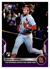 2022 Topps Now Purple Parallel #301 Brendan Donovan Cardinals RC 25/25