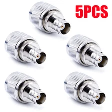 5PCS UHF PL-259 PL259 Male plug to BNC Female Coax Cable RF Connector Adapter US