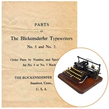Repro Blickensderfer No.7 Typewriter Parts Catalog Antique Vtg Schreibmaschine