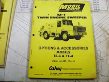 MOBIL M-7 M7  ATHEY  SWEEPER OPTIONS AND ACCESSORIES PARTS MANUAL TE-3 TE-4