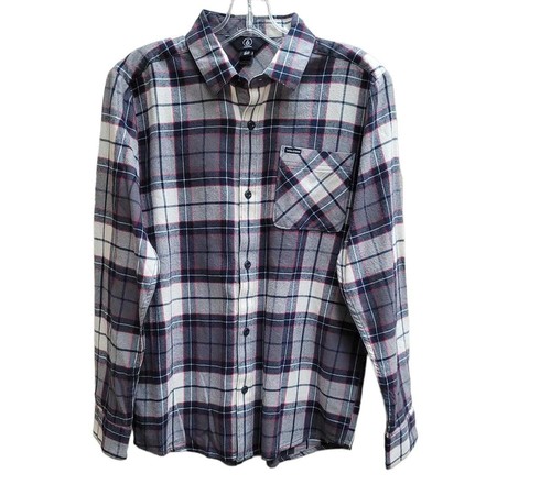 Volcom BLEACHED SAND Big Boy's Caden Plaid Shirt, US X-Large